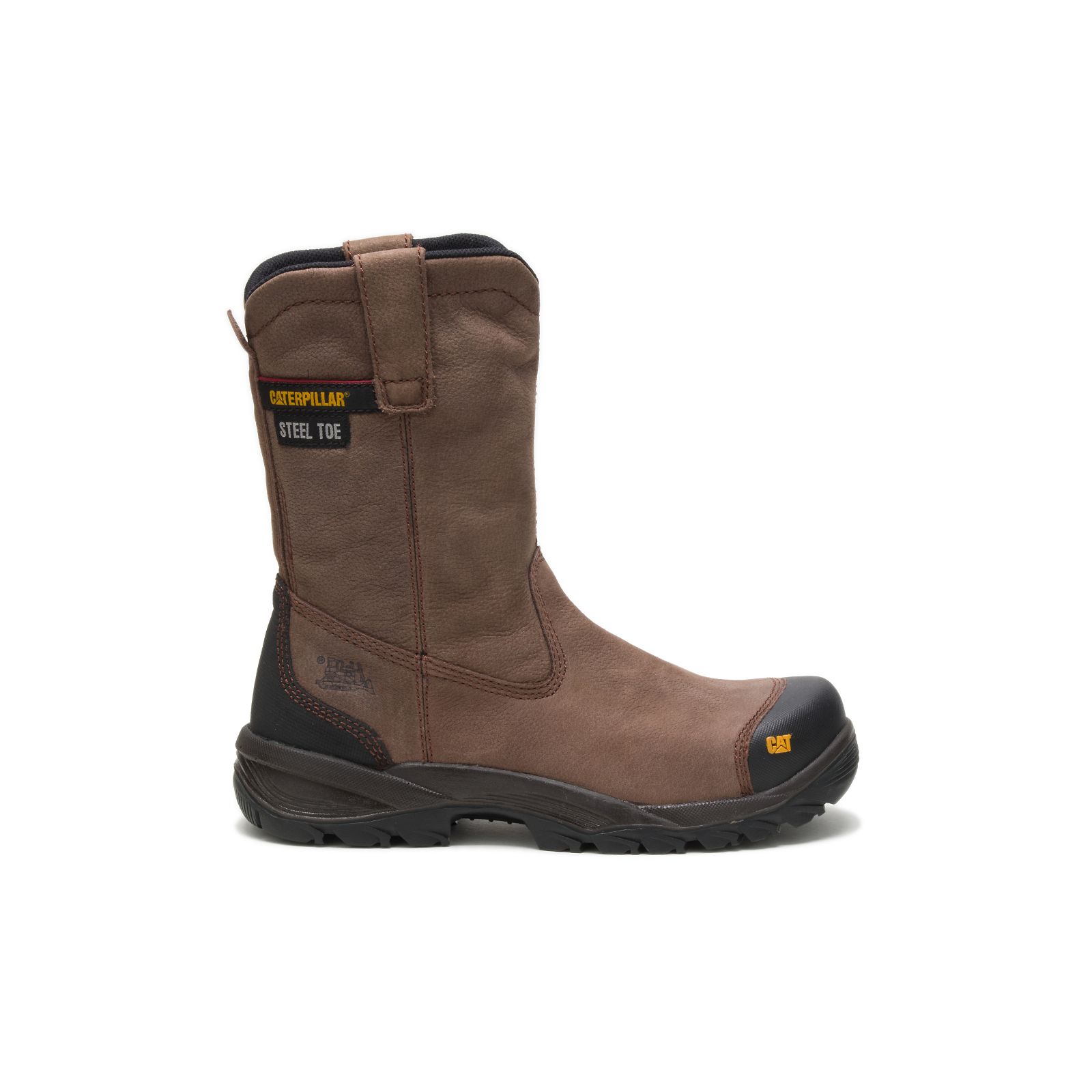 Caterpillar Spur Steel Toe - Mens Steel Toe Boots - Brown - NZ (351JTONAB)